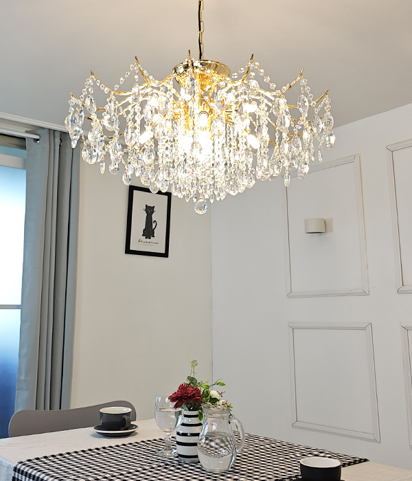 포키 15등(800파이) 크리스탈 거실등, 식탁등, 크리스탈펜던트