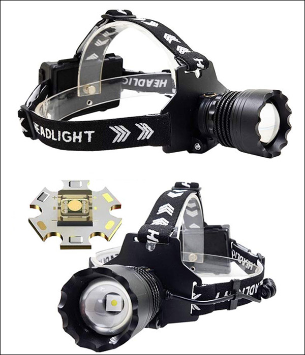 핀트 충전식 레이져 LED헤드랜턴